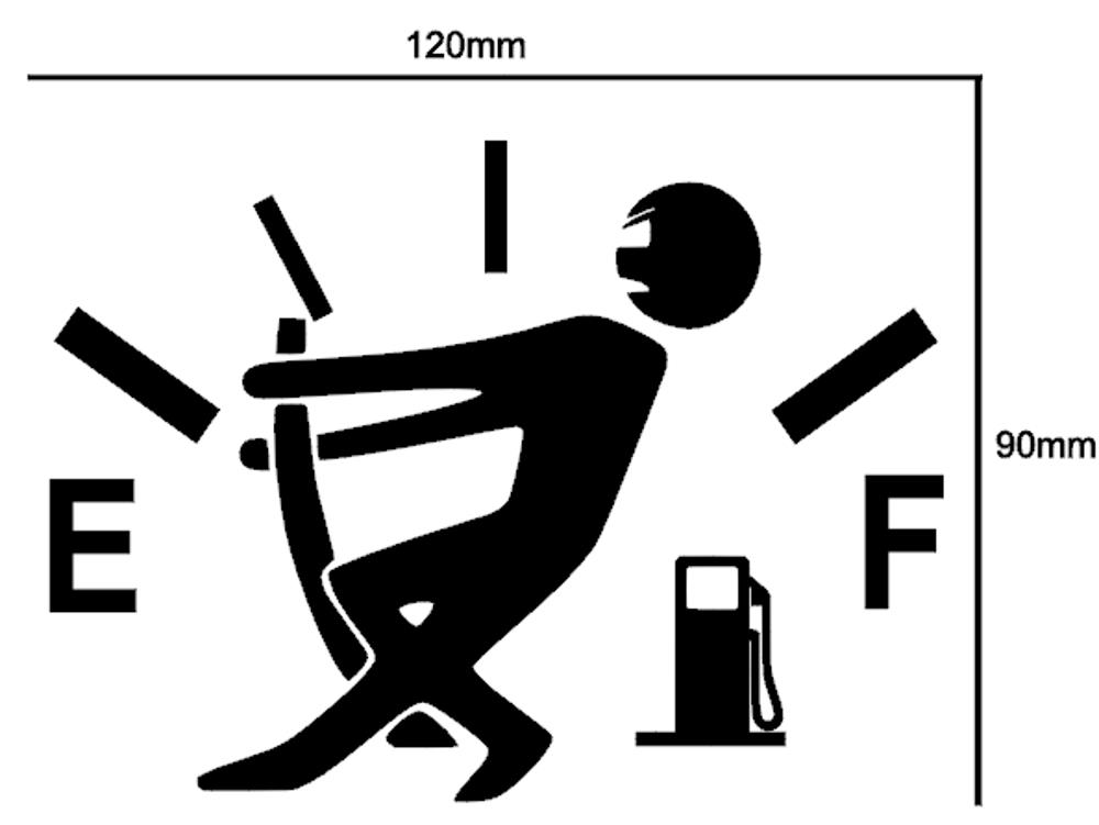 EMPTY FUEL GAUGE Sticker Funny Car JDM 4x4 Window Bumper Novelty Vinyl