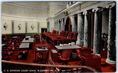 Washington D C Interior U S Supreme Court Room Ca 1910s Postcard