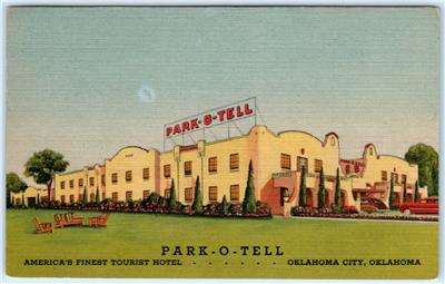 Oklahoma City Ok Roadside Park O Tel Ca 1940s Linen Postcard Ebay
