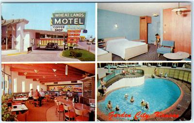 Garden City Kansas Ks Roadside Wheat Lands Motel Ca 1950s