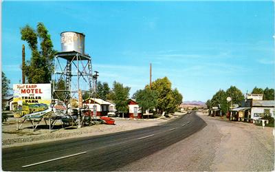 Earp Ca California Street Scene Earp Trading Post C1950s Postcard