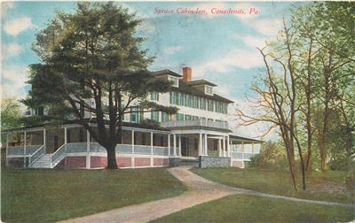 Canadensis Pennsylvania Pa Spruce Cabin Inn 1910 Postcard Ebay