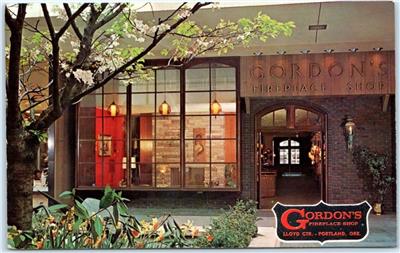Portland Oregon Or Advertising Gordon S Fireplace Shop Postcard