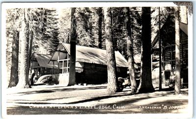 Rppc Bucks Lake Lodge California Ca Cabins Ca 1940s Eastman