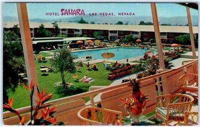 Las Vegas Nevada Nv Swimming Pool Hotel Sahara Ca 1950s 60s
