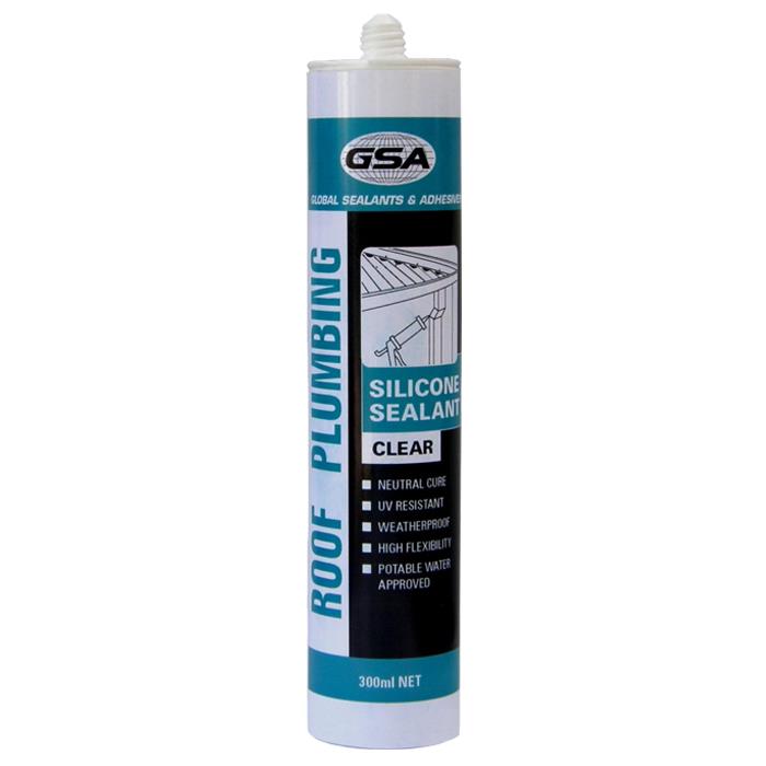 Qty 6 Gsa Roof Gutter Plumbing Silicone Sealant 300ml Clear Translucent Ebay