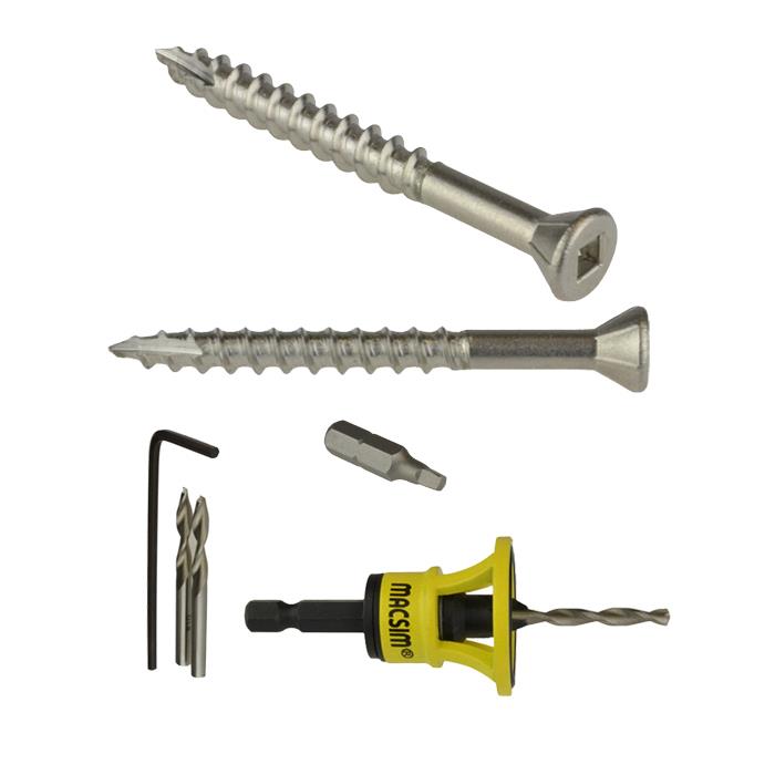 Qty 1000 Trim Head Decking Screw 10g x 50mm Stainless 304 Timber Clever