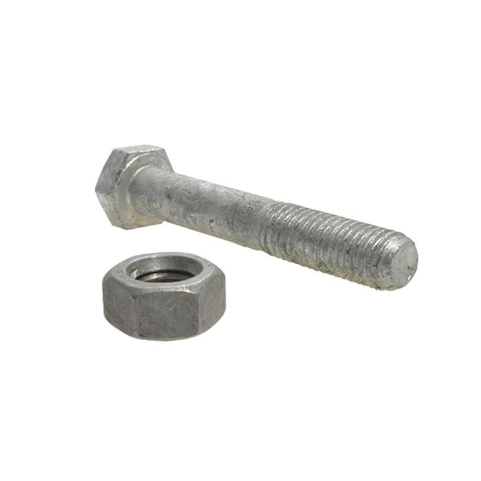 12mm x 25mm Galvanised Nut Galv Treated Pine HDG Qty 50 Hex Bolt M12