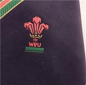 Welsh Rugby Union WRU Prince of Wales Feathers Logo Neckwear Tie | eBay