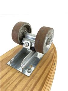 Vintage Nash Surfboards SHARK Wood Skateboard Metal Wheels XLNT