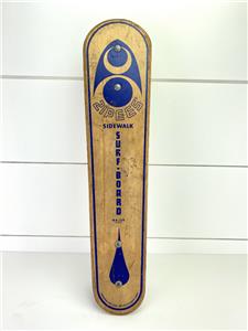 Vintage Zipees Wood Skateboard Sidewalk Surfboard Metal Wheels