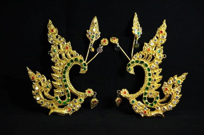 Thai Dance Ramthai Earrings Dancer Costume Theater Dancing Dress Product Descriptions