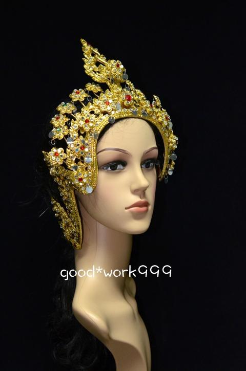 THAI DANCE RAMTHAI HEADDRESS TIARA HEAD COSTUME THEATER DANCING DRESS ...