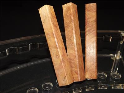 3 Beautiful Exotic Australian Yellow Box Burl Pen Blanks Pb7123