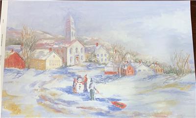 MINIATURE DOLLHOUSE WALLPAPER 1:12 SCALE - WINTER ...