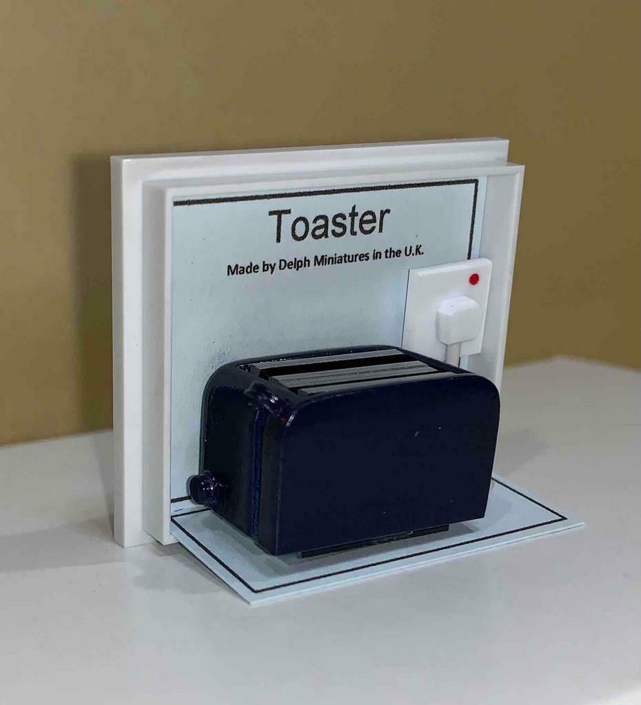 MINIATURE DOLLHOUSE 1:12 SCALE ELECTRIC TOASTER - H37 - Picture 3 of 9