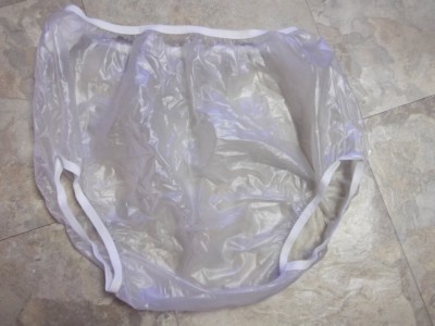 PRIVA ADULT BABY DIAPER COVER VINYL PLASTIC PANTS WATERPROOF CLEAR XL ...