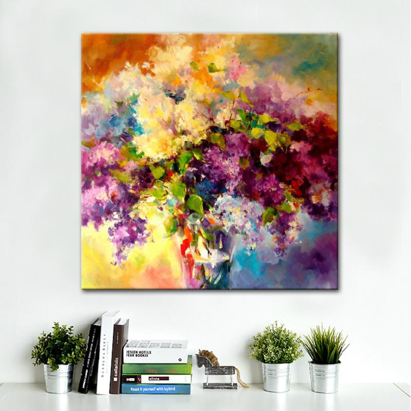Beautiful flower oil painting handmade oil on canvas for wall ...