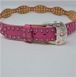 TONY LAMA embossed leather belt rhinestone buckle 34 Tony Lama Dakota Brown Embossed Western Belt | Pinto Ranch main image 4