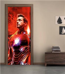Iron Man Marvel Avengers Movie 3D DOOR WRAP Decal Wall Sticker Decor Mural D297
