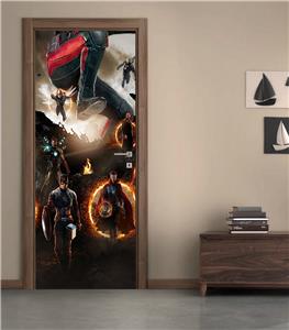 Avengers Characters 3D DOOR WRAP Decal Wall Sticker Decor Mural Art D292