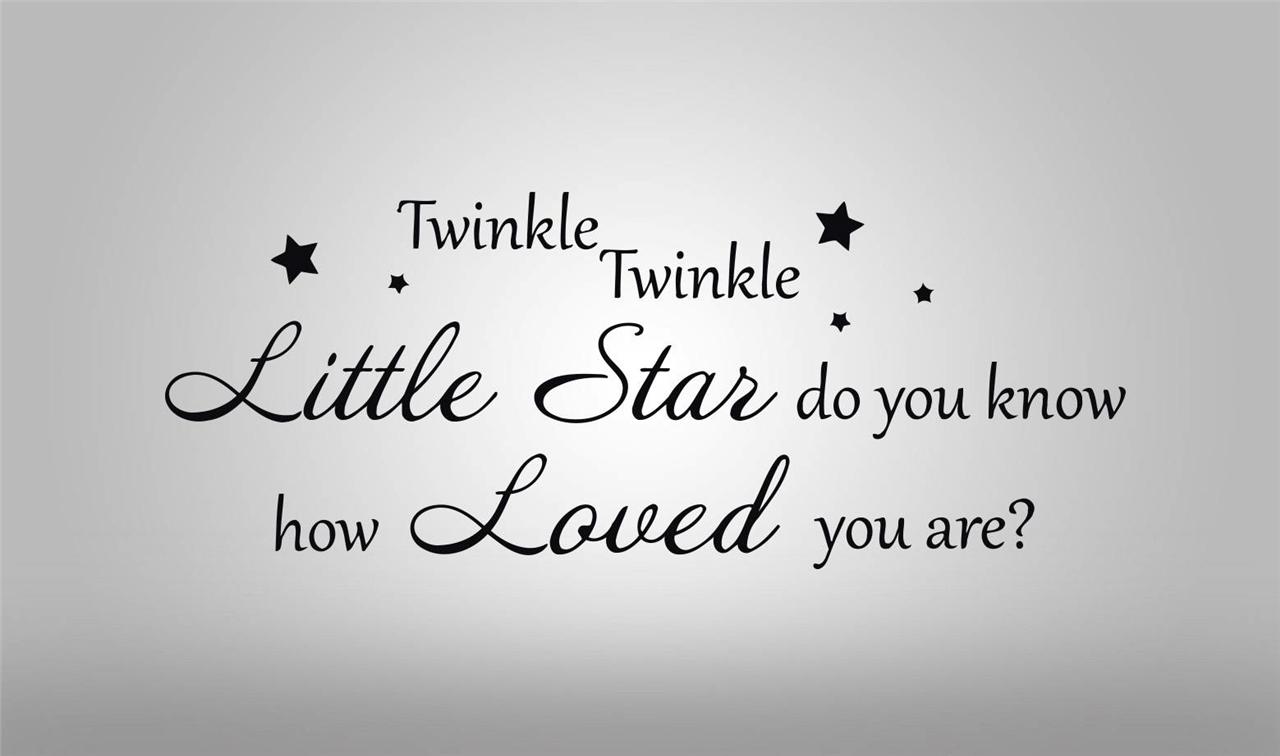 Twinkle Twinkle Little Star Quote Decal Wall Sticker Art Home Decor ...