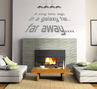 LONG TIME AGO IN A GALAXY Star Wars Quote Decal WALL STICKER Art Decor SQ1042