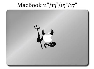 MACBOOK Mac Pro Air Sticker Funny Apple ALL SIZES Satan M92 DEVIL Decal LAPTOP