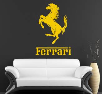 Ferrari Logo Decal Wall Sticker Silhouette Home Decor Art