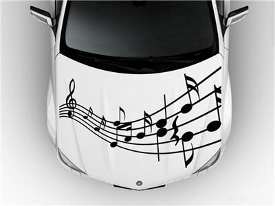 Musical Notes Hood Car Decal Race Sports Grpahic Wrap Art Sticker Truck Wrap B22 Ebay