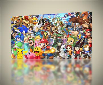 Super Smash Bros Mario Canvas Print Home Wall Decor Giclee Art