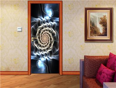 Stairway Illusion DOOR WRAP Decal Wall Sticker Home Decor Mural Art D214