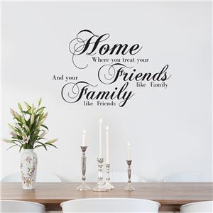 Home Friends Family Wall Quote Wall Art Decal Wall Sticker Home Decor S11 Decor Decals Stickers Vinyl Art Home Decor