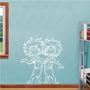 Thing 1 Thing 2 Wall Sticker Decal Home Decor Art Stencil Silhouette St193 Ebay