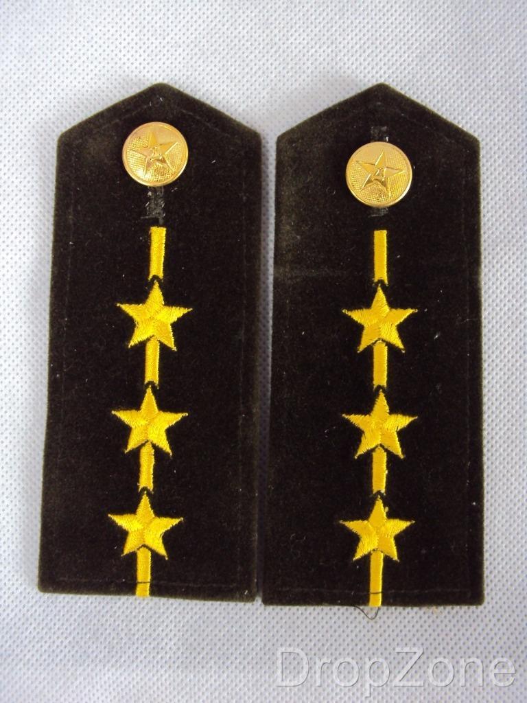 Chinese Military Peoples Liberation Army Pair of Rank Insignia Epaulettes - Foto 8 di 8