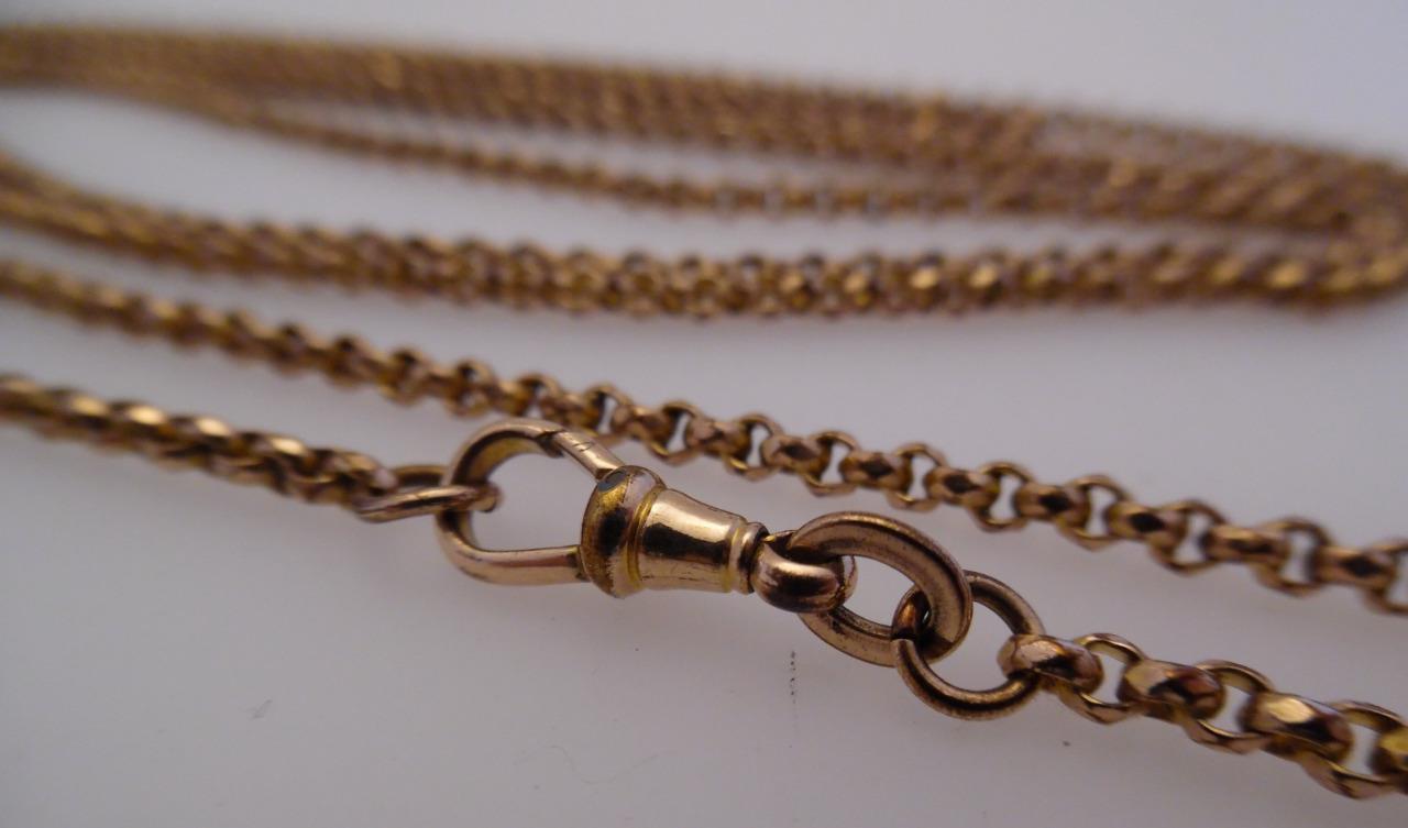 Antique Victorian Muff Guard Chain 18ct Rolled Gold/Plated Gold ...