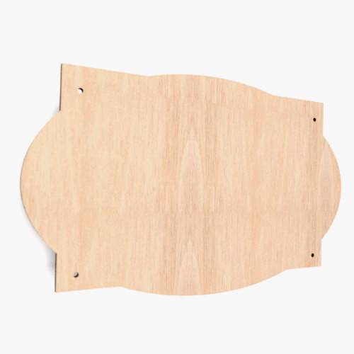 5x Wooden Wall Shape Plain Plaque Hanging Decoration Craft Sign