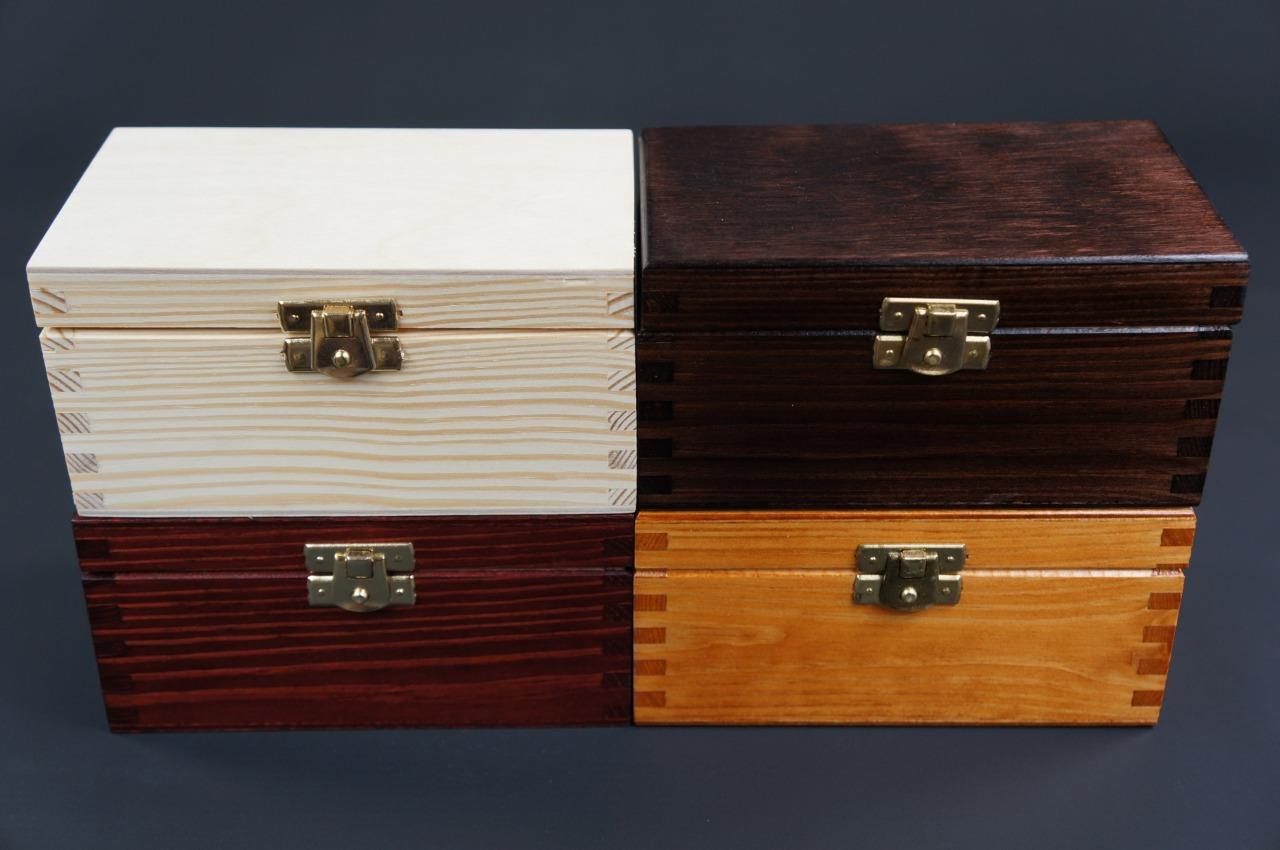 1x Brown Wooden Tea Box Tea Caddy Kitchen Chest 2 Compartments Storage H2b 