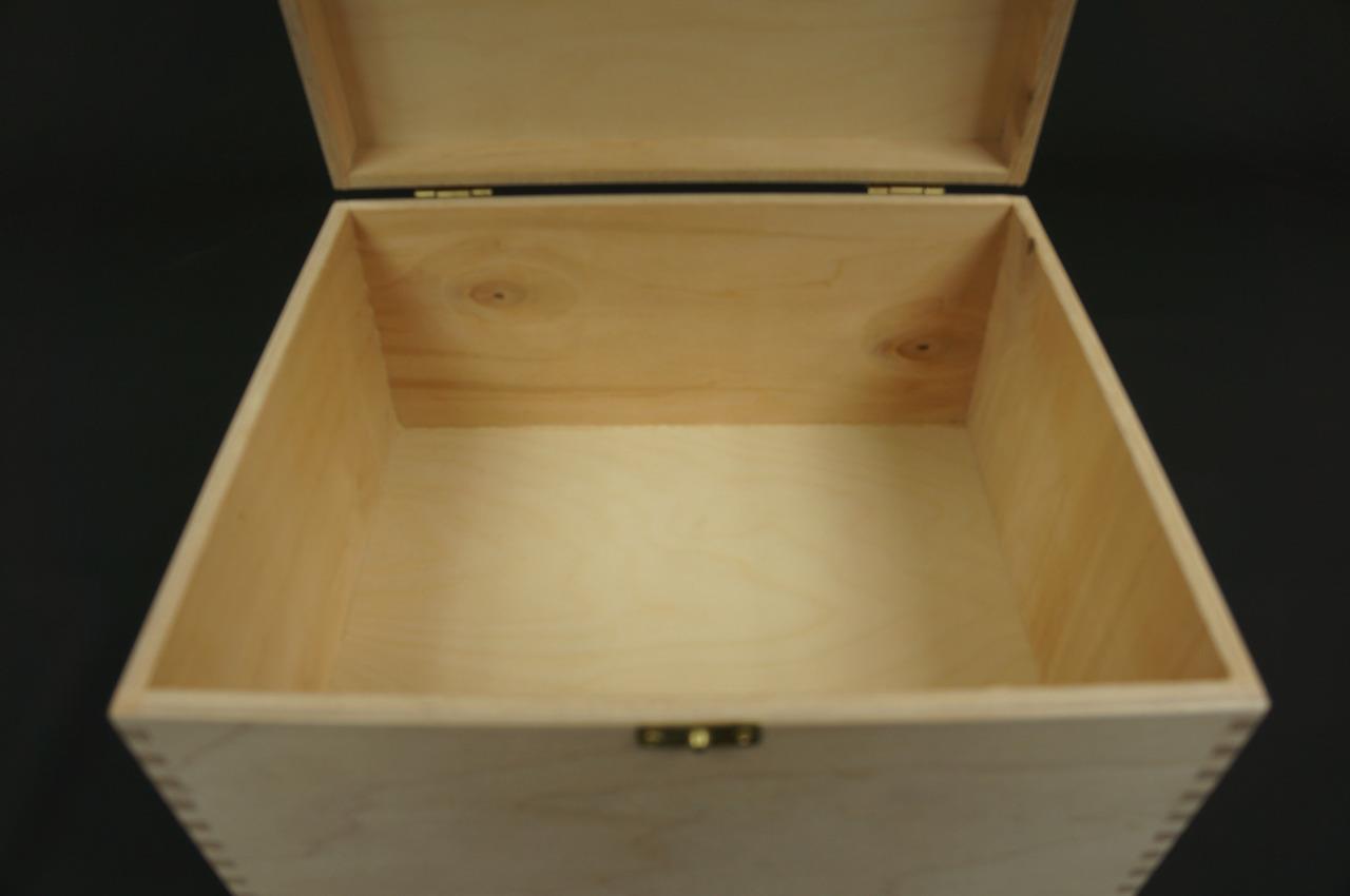 plain wooden chest