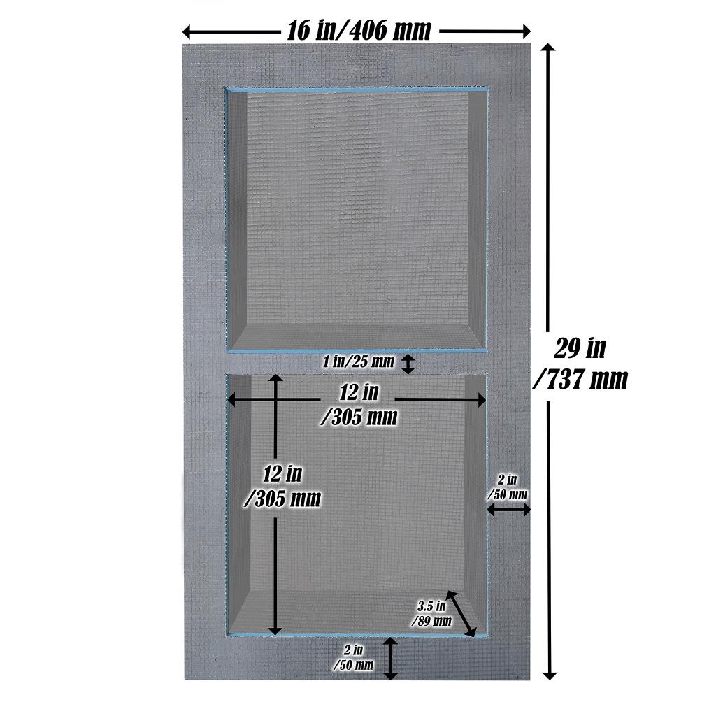 Tile Backer Board Shower Bathroom Niche Alcove Recessed Shelf Waterproof Storage - Picture 14 of 22
