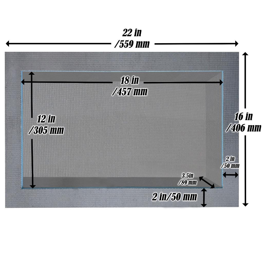 Tile Backer Board Shower Bathroom Niche Alcove Recessed Shelf Waterproof Storage - Picture 17 of 22