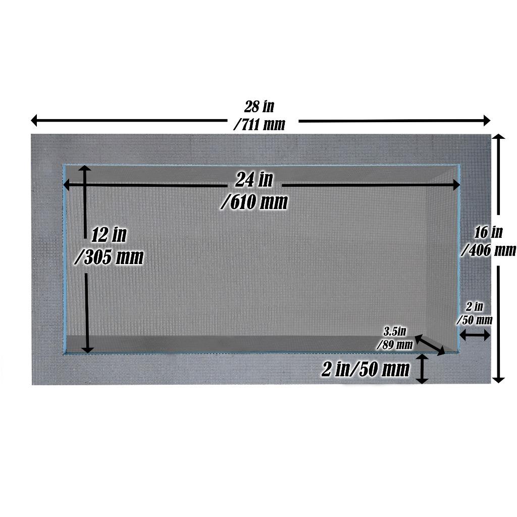 Tile Backer Board Shower Bathroom Niche Alcove Recessed Shelf Waterproof Storage - Picture 18 of 22