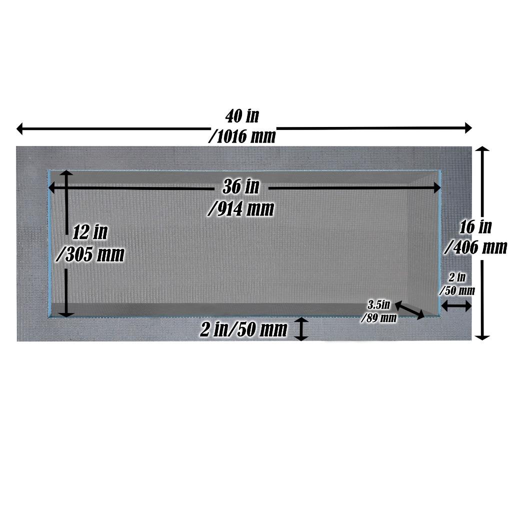 Tile Backer Board Shower Bathroom Niche Alcove Recessed Shelf Waterproof Storage - Picture 20 of 22