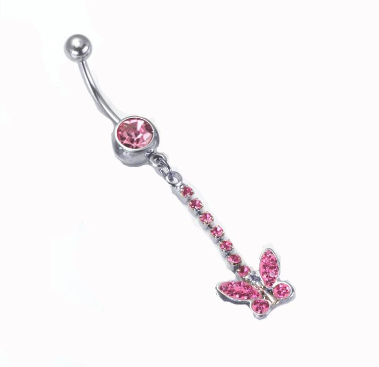 Interchangeable Butterfly Belly Ring w/ Belly Chain Unique Summer ...