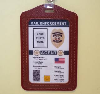 Bail Enforcement Agent ID Badge CUSTOMIZE WITH YOUR PHOTO & INFO Bounty ...