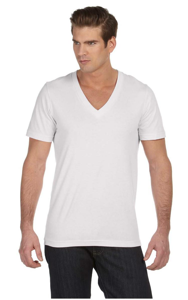 Bella Canvas Men's Unisex Jersey Short Sleeve Deep V-Neck T-Shirt XS ...