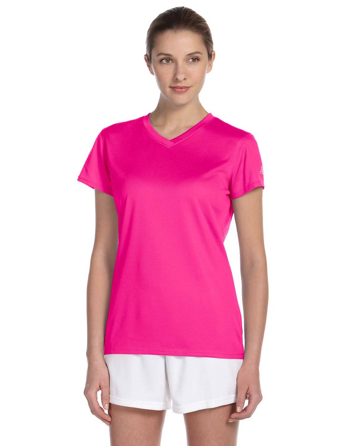 New Balance Ladies Ndurance Athletic V-Neck Yoga XS-2XL Workout T-Shirt ...