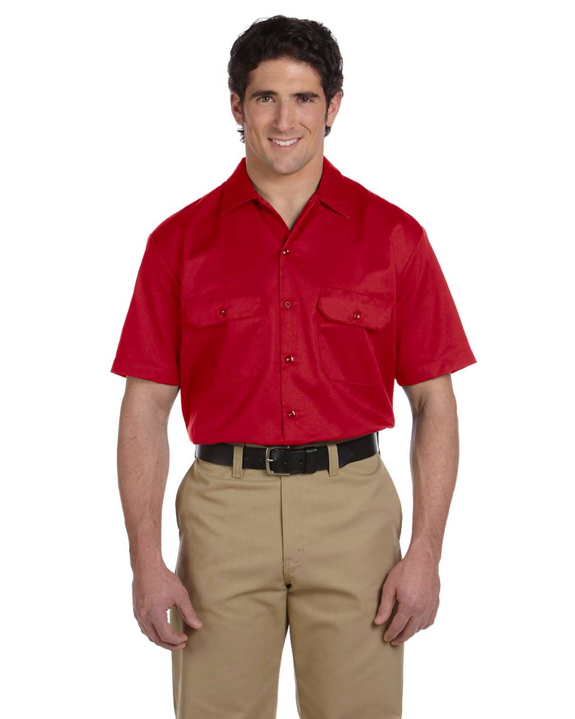 Dickies Men's Button Down Work Shirt 5.25 oz Short Sleeve S-3XL Shirt ...