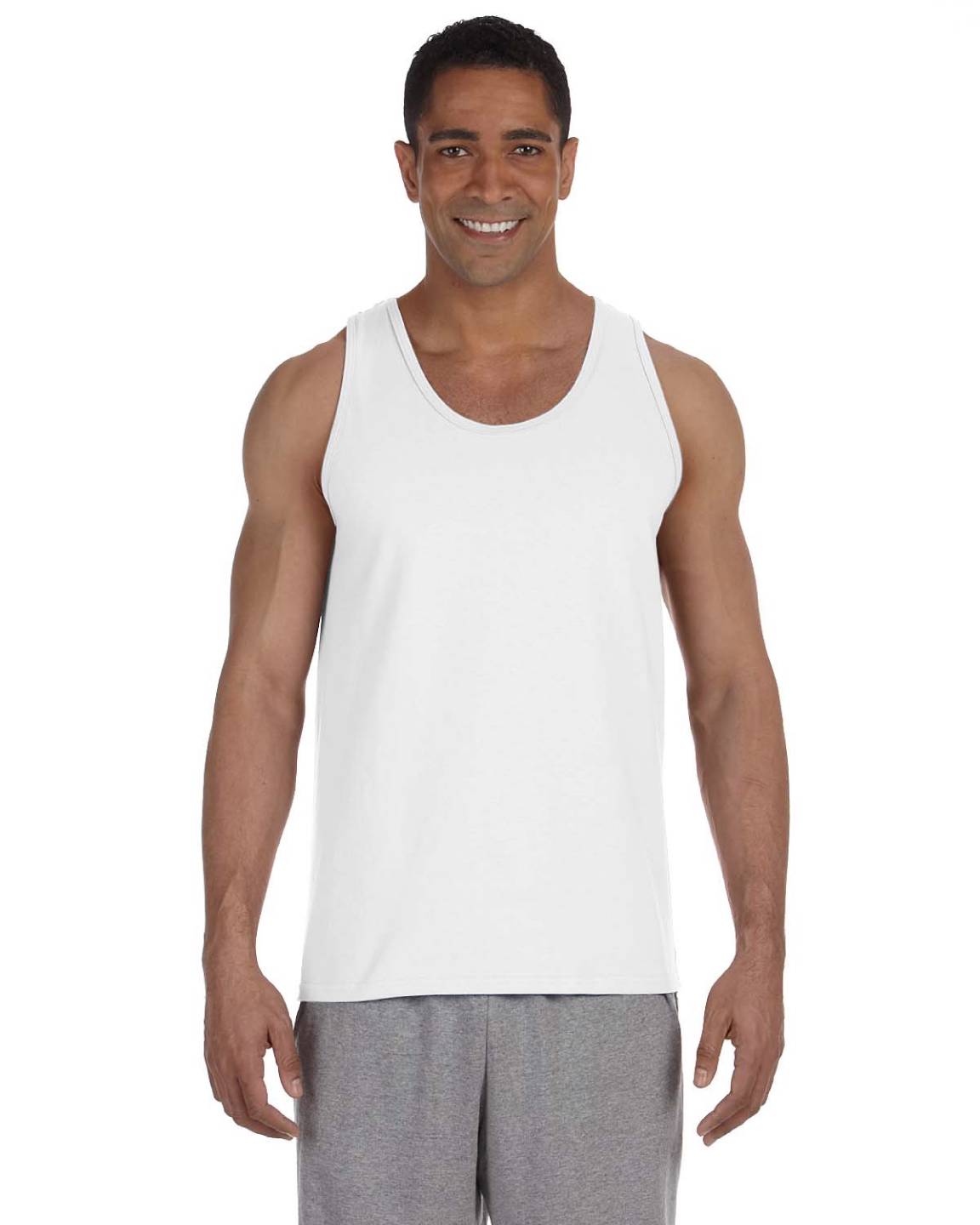 Gildan Mens Tank Top 100% Cotton Preshrunk Ultra Cotton 6 oz 2XL G220 - Picture 14 of 16