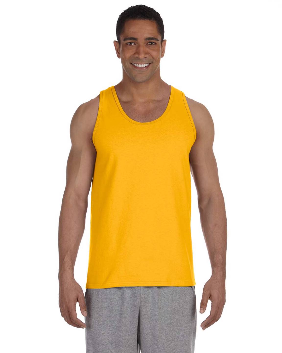 Gildan Mens Tank Top 100% Cotton Preshrunk Ultra Cotton 6 oz 2XL G220 - Picture 7 of 16